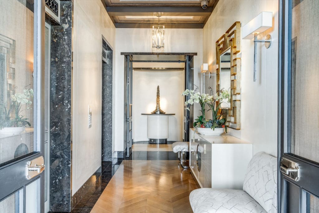 Elegant finishes and gleaming floors set the tone for the coveted property. (Photo by Shoot2Sell for Douglas Elliman)