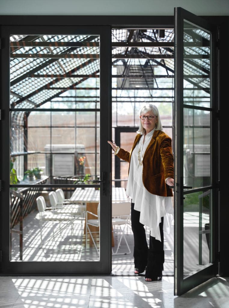 Christy Berry in her Dallas greenhouse. (Photo by Lisa Petrole)