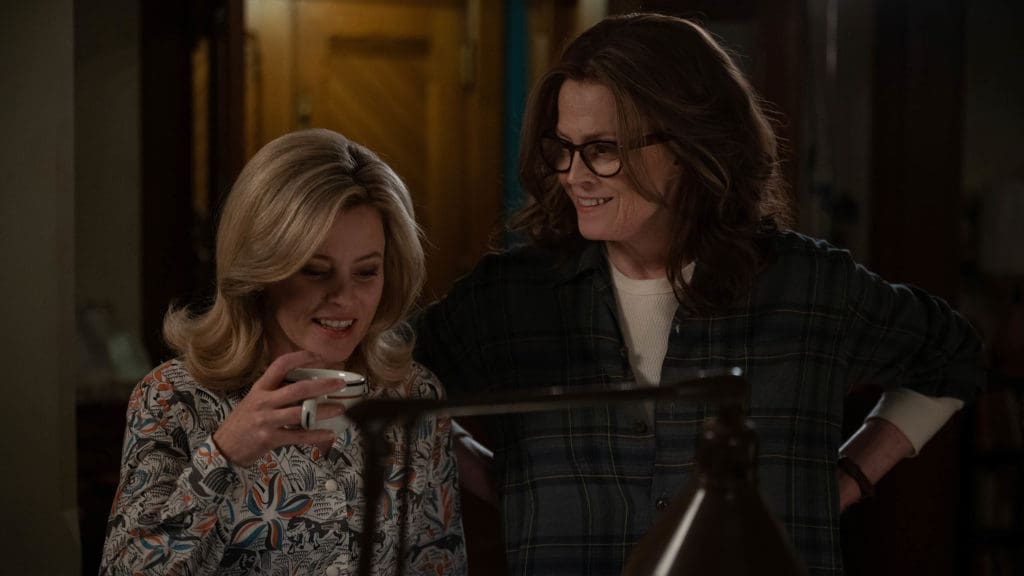 Elizabeth Banks and Sigourney Weaver appear in <i>Call Jane</i> directed by Phyllis Nagy. (Photo by  Wilson Webb)
