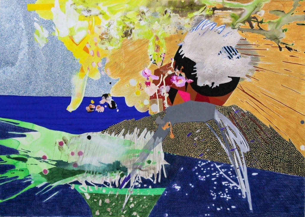 Houston-based French artist Agnès Bourély’s "Untitled," 2021, at The Future is Unwritten — Healing Arts Houston Auction