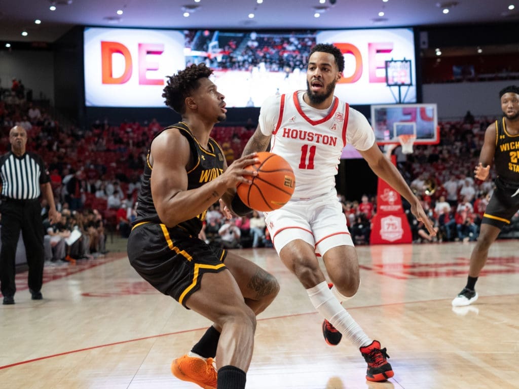 Kyler Edwards' stopper worthy defense helped make life miserable for The Shockers.  (Photo by F. Carter Smith)