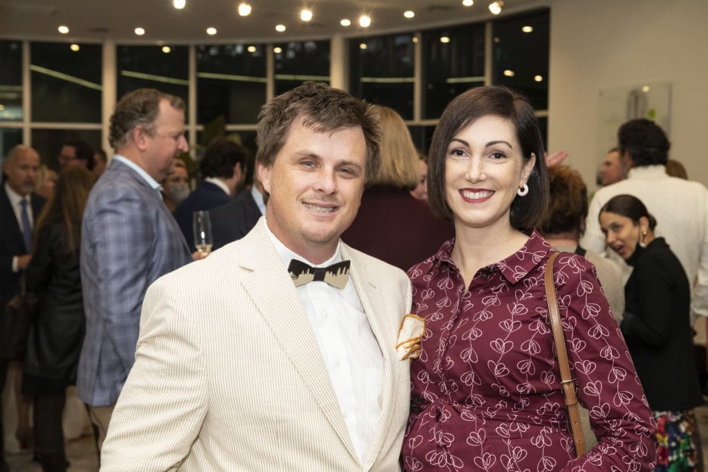 Corbett & Amie Parker attend the Residences at The Allen and Thompson Hotel beam signing and celebration. (Photo by Anthony Rathbun)