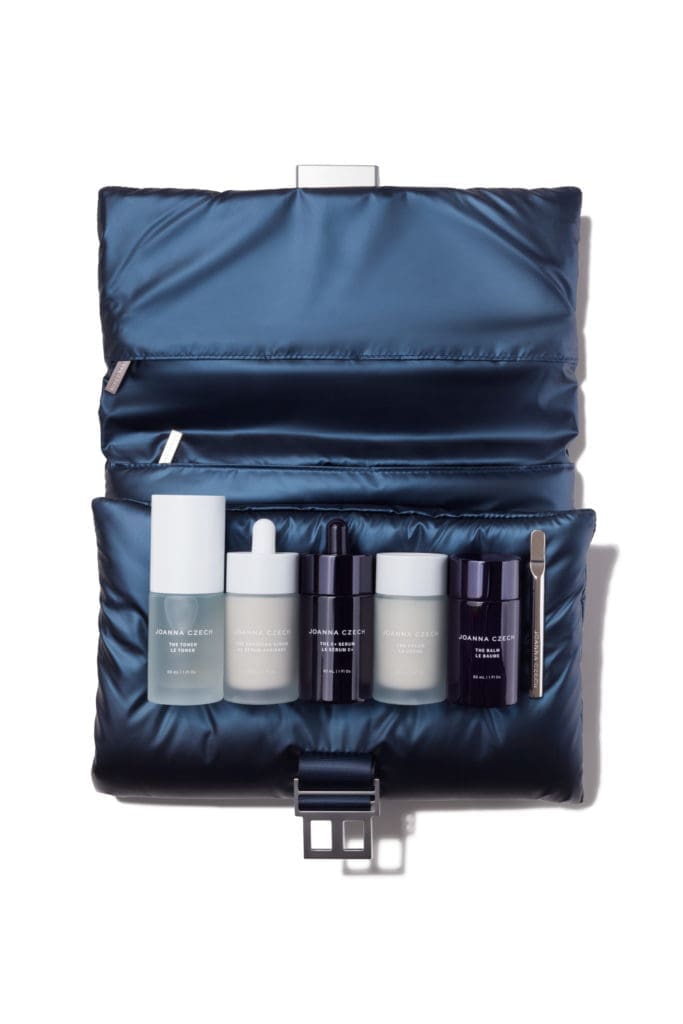Joanna Czech's THE KIT ($1,320) is a streamlined set of seven products designed to be universally effective.  (Photo by James Coreas)