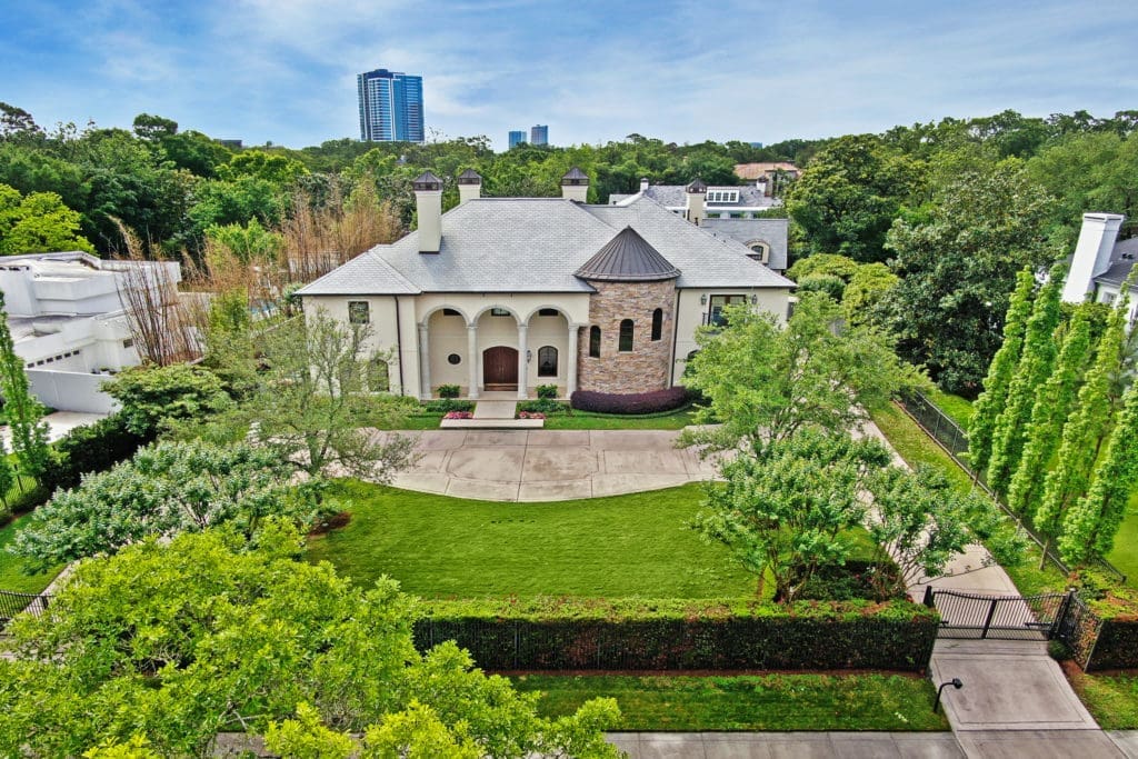 With over $2 million dollars in renovations, the European-influenced home features five full bathrooms and two half-bathrooms.