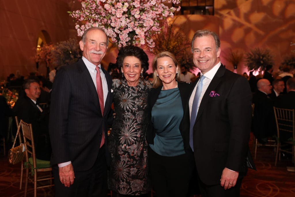 Marty & Kathy Goossen, Katrina Jackiewicz & Nicholas Peacock at the HGO Concert of Arias (Photo by Priscilla Dickson)