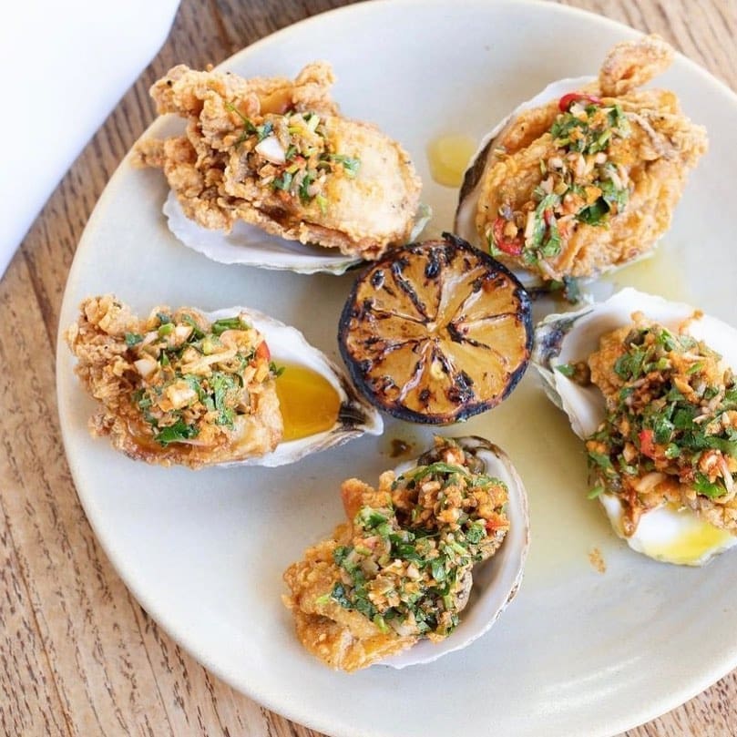 Oysters – crispy fried oysters at Pacific Table