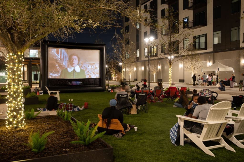 Movie nights on the green at Regent Square Park and on the terrace of The Sterling are part of GID Development Group's plans.