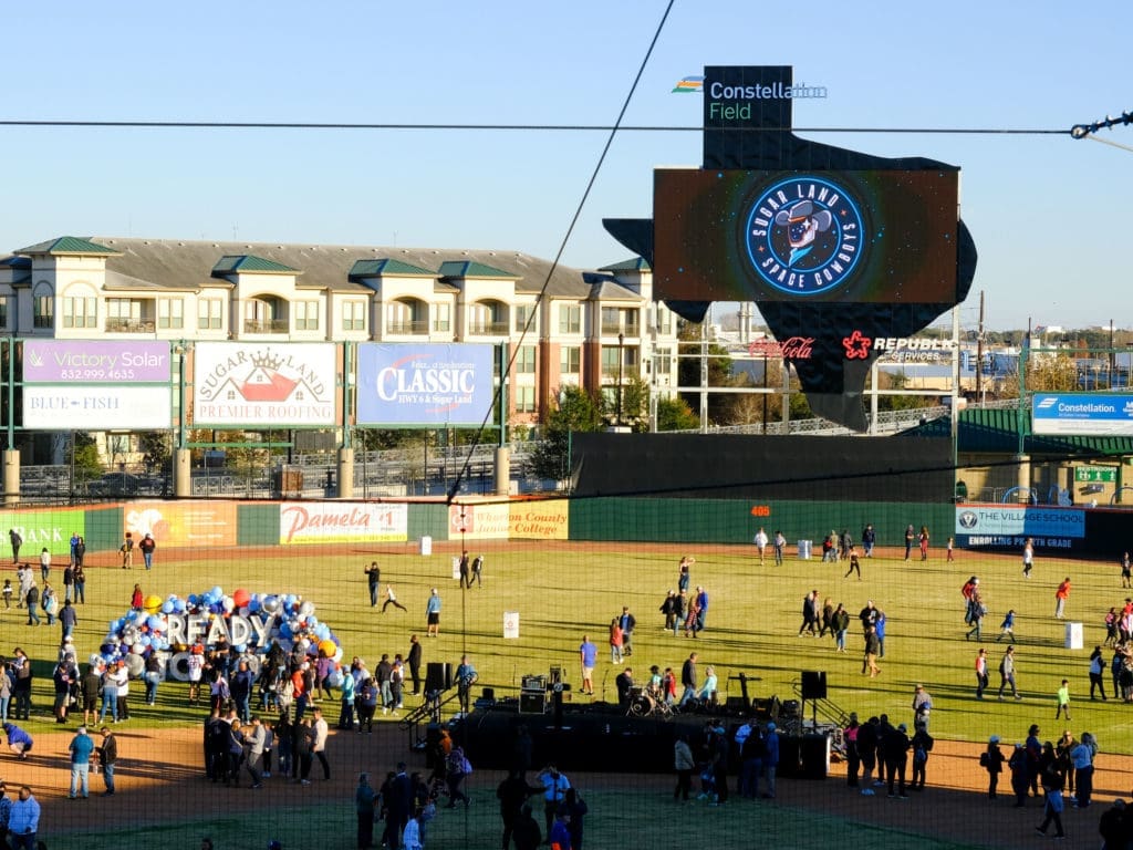 The Houston Astros held a launch party to officially reveal the Space Cowboys at Constellation Field. (Photo by F. Carter Smith)