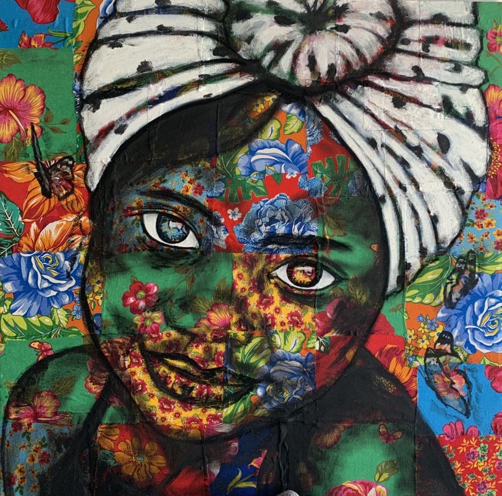 Houston talent Tony Paraná's "The Girl," 2021, at the Fresh Arts So Unbelievable Auction Pop Up
