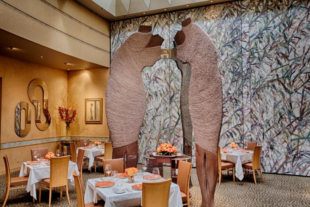 The 'Three Graces' sculpture holds a dominate space in Tony's. (STP Images)
