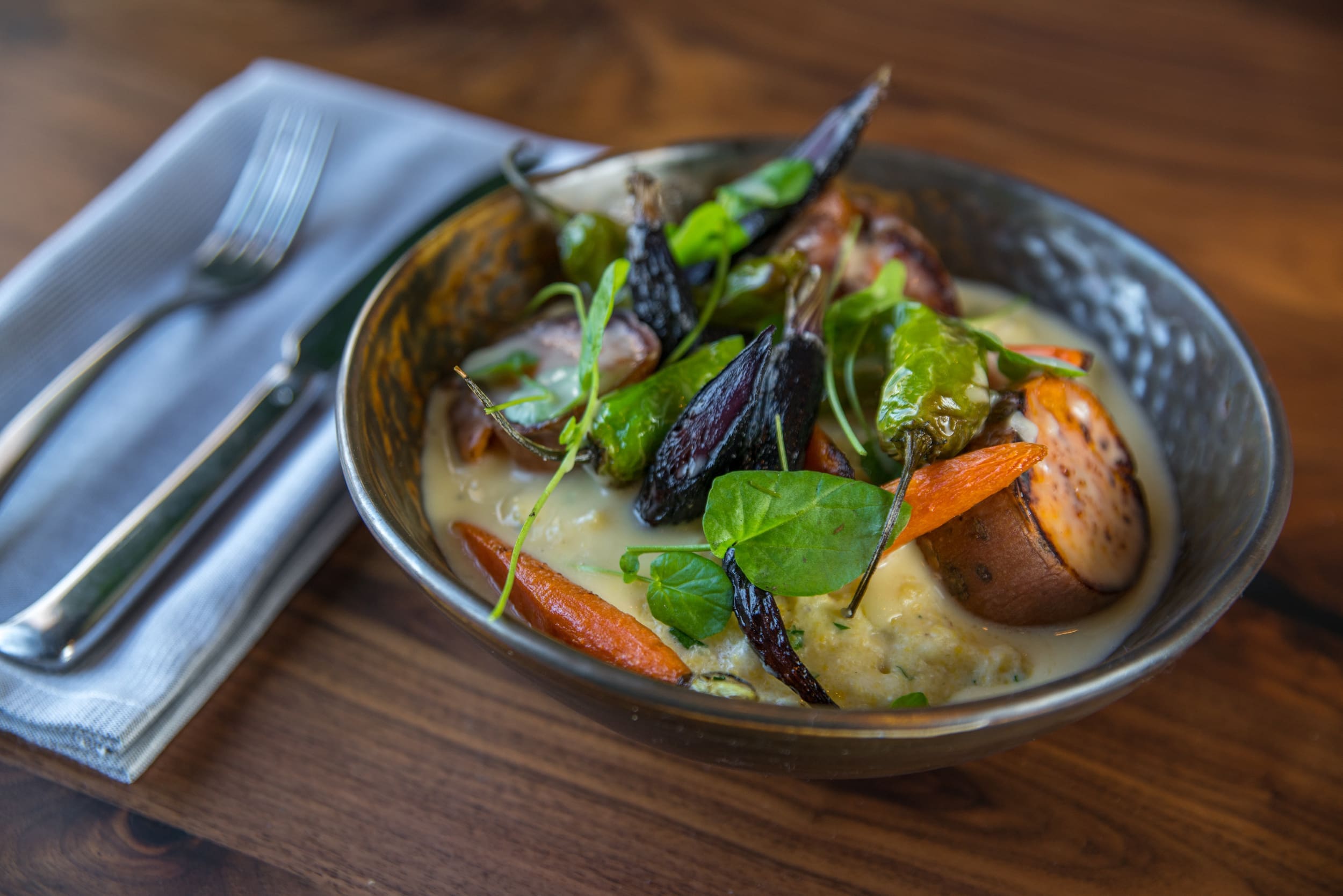 Vegetable Polenta at Back Table Kitchen & Bar