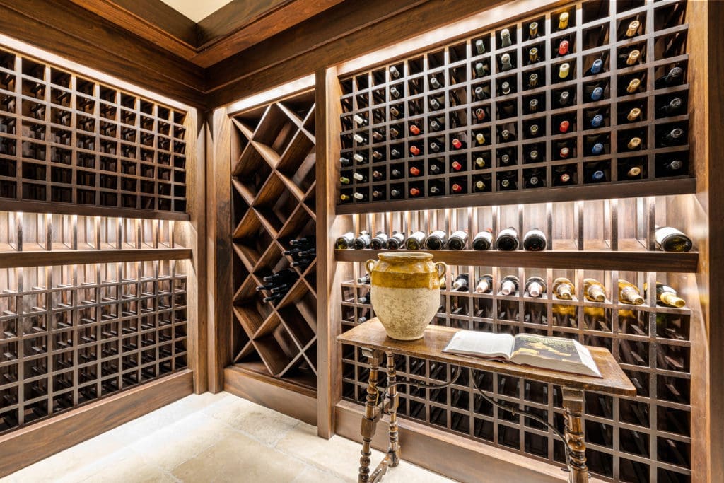 Detail of the underground wine cellar in the Frances and Tony Buzbee home at 1722 River Oaks Boulevard.  (Photo by Courtesy of Josh Gremillion for Douglas Elliman)    