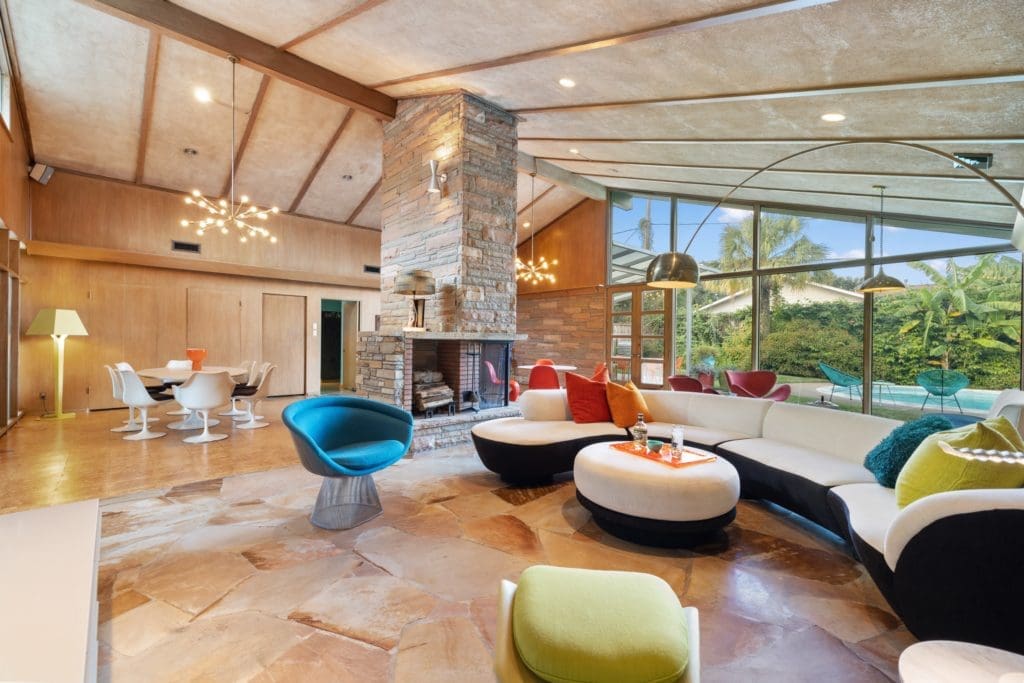 The mid-century modern time-capsule dwelling at 2430 Maroneal Street in Old Braeswood  (Photo by Josh Gremillion Photography)