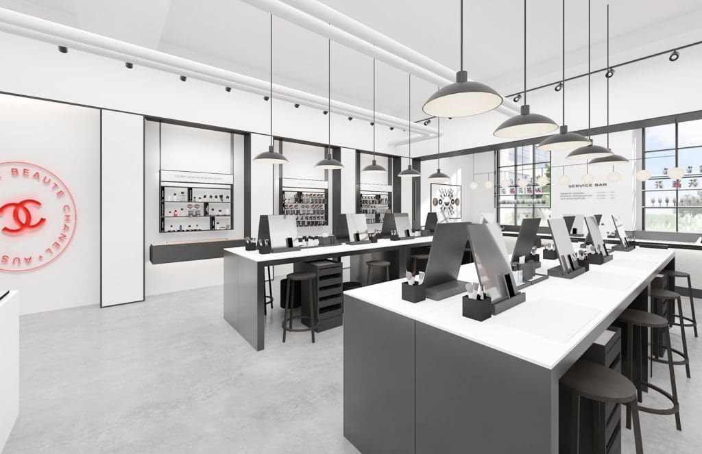 Visitors to the Atelier Beauté Chanel Austin pop-up will have individual stations where they can sample the brand's various beauty products.