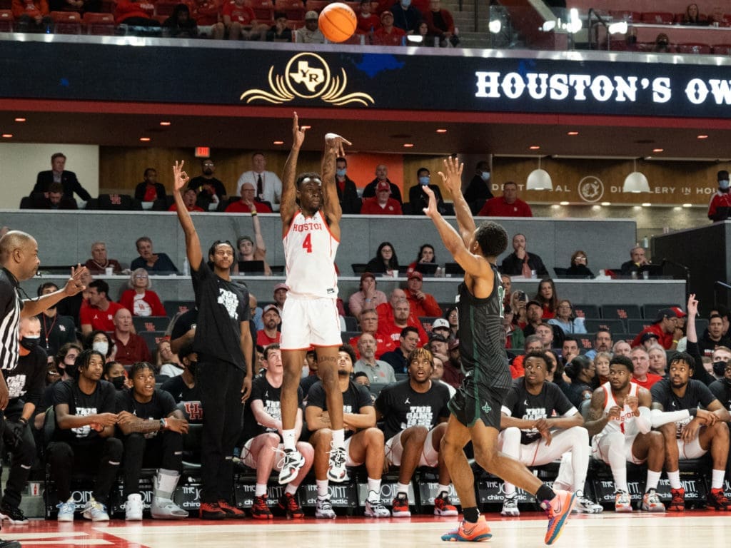 Taze Moore knows he can shoot better for UH. (Photo by F. Carter Smith)