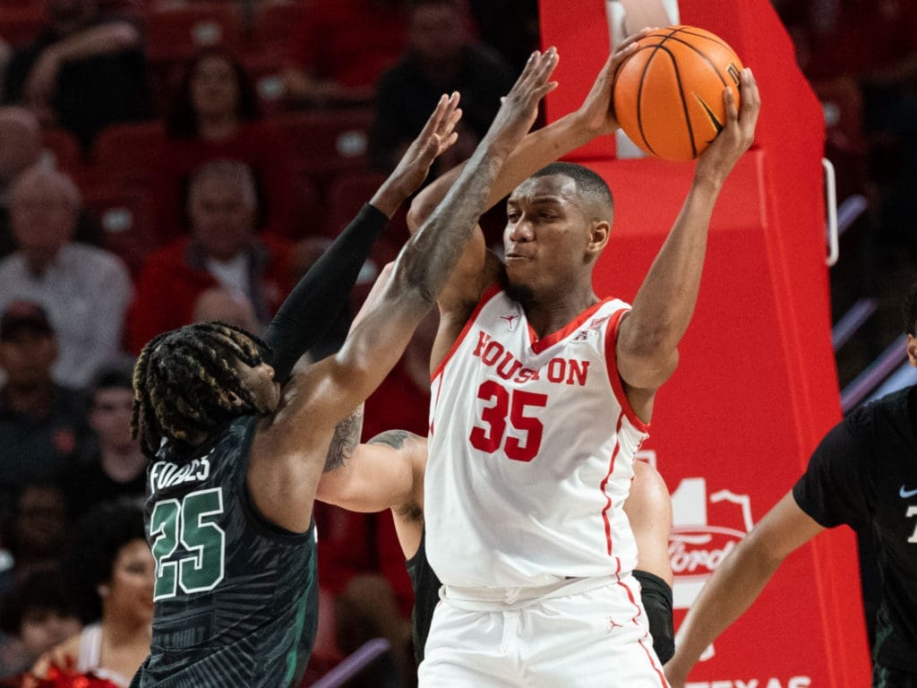 Fabian White Jr. is seeing the whole floor for the University of Houston. (Photo by F. Carter Smith) 