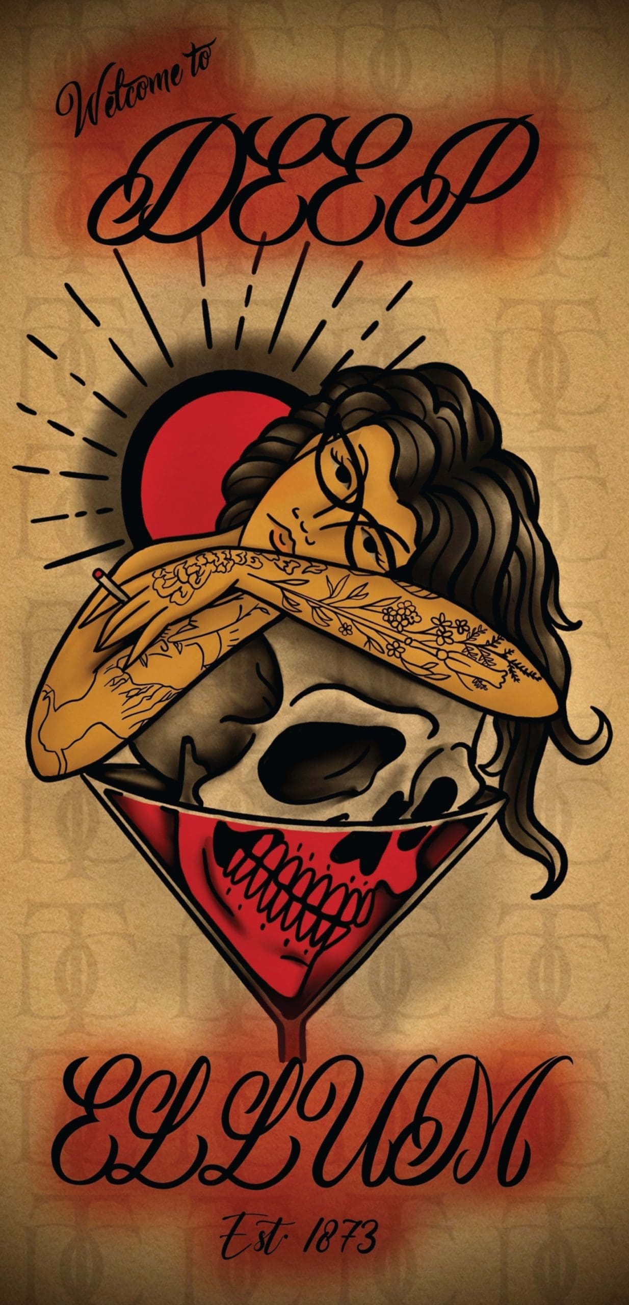 Focusing on new and old school designs, Damian Reign works at Dallas Tattoo and Arts Company.