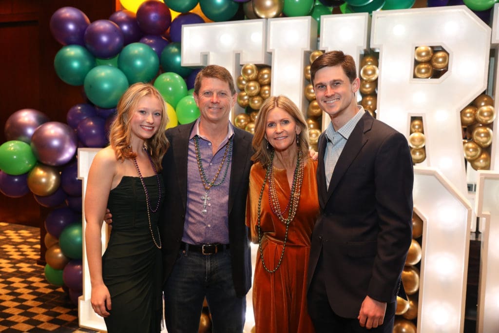 Grace, Lance, Holly, and Kyle Mosby at the Turn It Gold gala. (Photo by Priscilla Dickson)