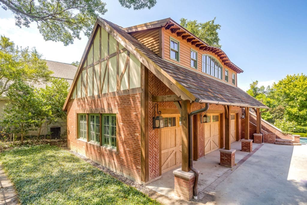 The restored carriage house at a Park Hill historic home.