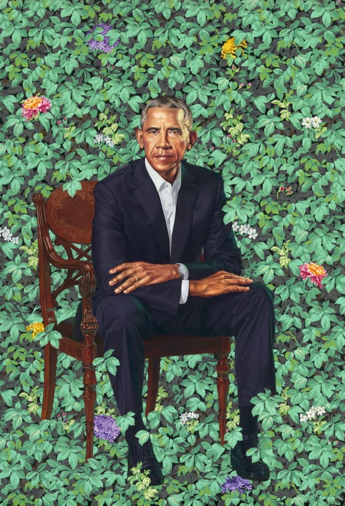 Presidential Discernment: Portrait of President Barack Obama by Kehinde Wiley.