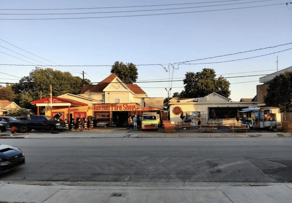 The unassuming exterior to urban-chic bar Rabbit's Got the Gun. (Photo by Kyle Hoffmann)