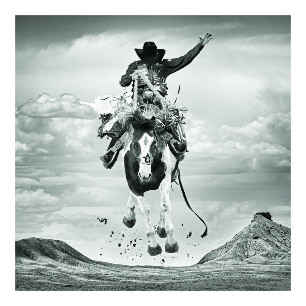 Steve Wrubel's "Aurora" photograph faces the sport of riding head-on.