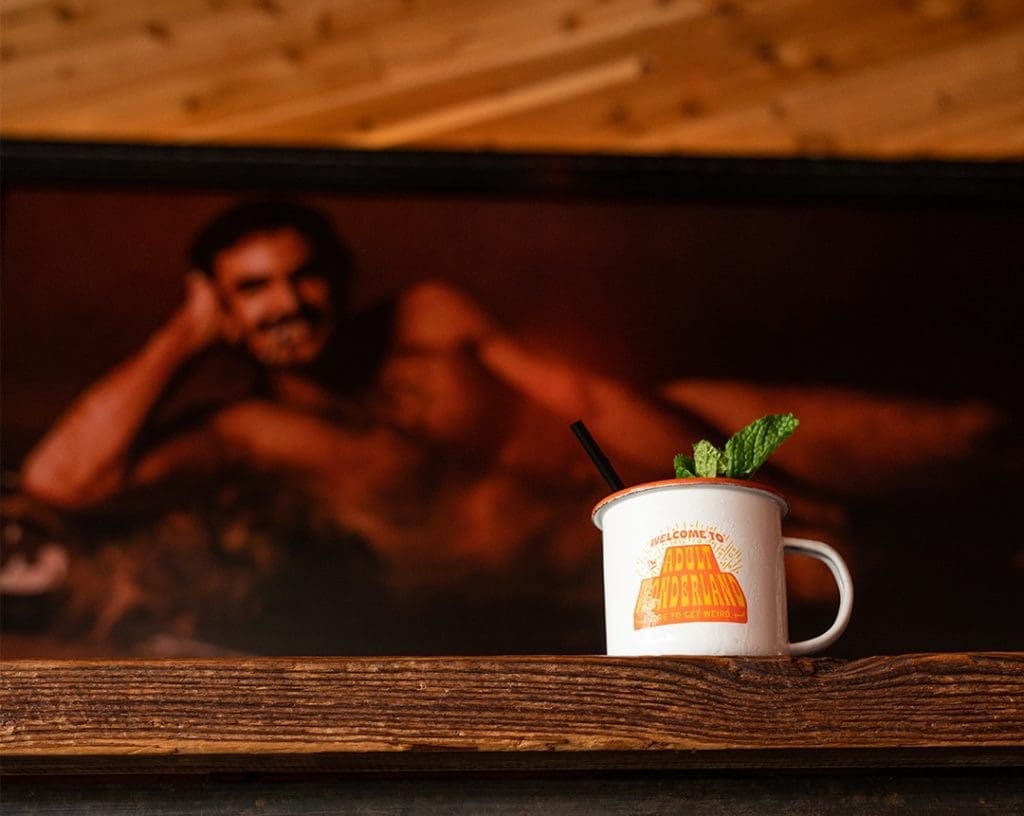 A glimpse into HandleBar's Tom Selleck-adorned Magnum Room. (Courtesy of HandleBar)