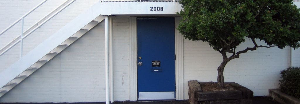 Infamous unmarked blue door to Houston landmark bar, Marfreless. (Courtesy of Marfreless)