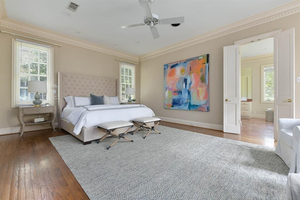 The home's master suite. 