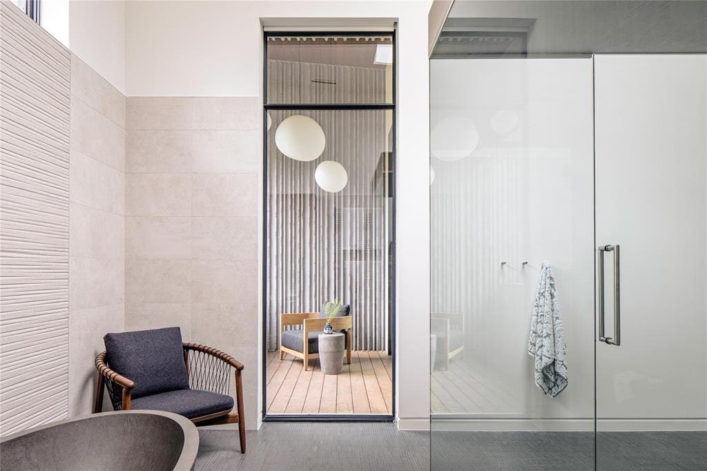 The spa-like master bathroom. 
