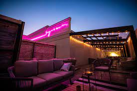 Sugar Room's outdoor seating strapped with a second bar. (Courtesy of Sugar Room) 
