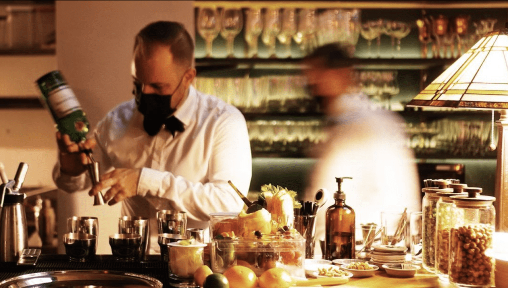 Tongue Cut Sparrow bartenders' specialty techniques in action. (Courtesy of Tongue Cut Sparrow)