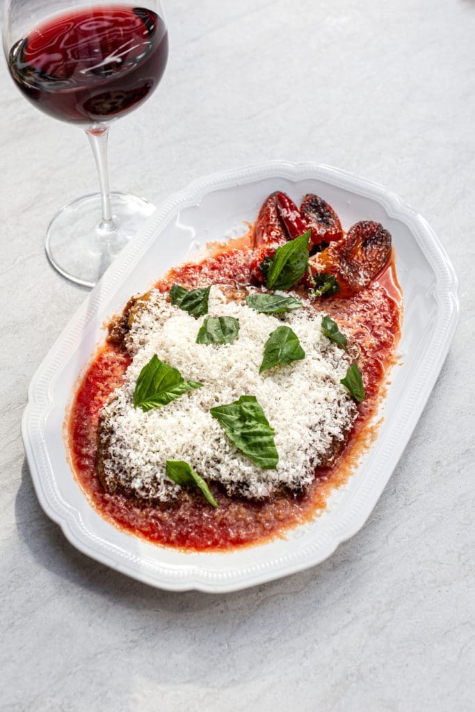 A mighty helping of chicken parmesan served as an entree at Trattoria Sofia. Photo by Jenn Duncan