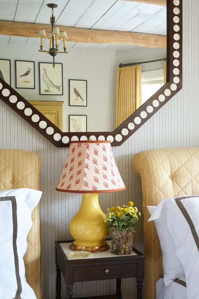 Details in the bird-themed bedroom. (Photo by Tria Giovan)