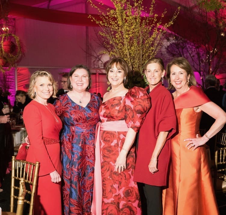 Kelley Lubanko, Shawn Stephens, Leigh Smith, Stephanie Tsuru, Ileana Trevino at Tiger Ball 2022: Commemorating the 10th Anniversary of Asia Society Texas Center’s Opening (Photo by Daniel Ortiz.
