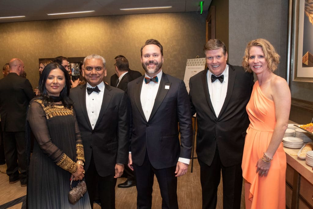 Gunjan & Anurag Jain, Michael Brookshire, Tom Black, Keri Brookshire  (Photo by Tamytha Cameron   )