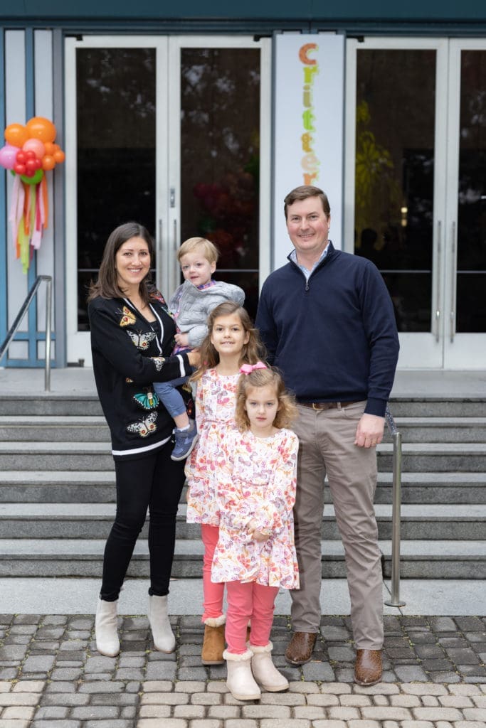 Caroline & Will Brown and their children at the Houston Museum of Natural Science Critter Crawl.