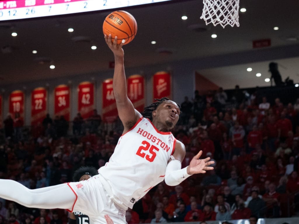 University of Houston center Josh Carlton is a tough matchup for many teams. (Photo by F. Carter Smith)