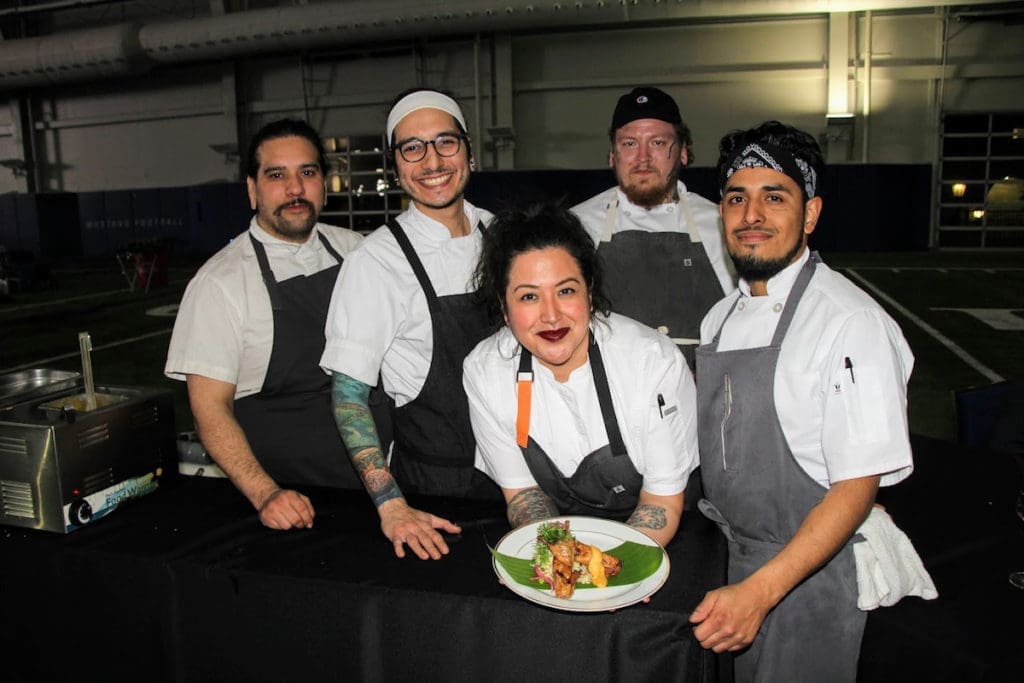 Diana Zamora, executive chef of Harvest Project Food Rescue, and her talented team at the 2022 Symphony of Chefs.