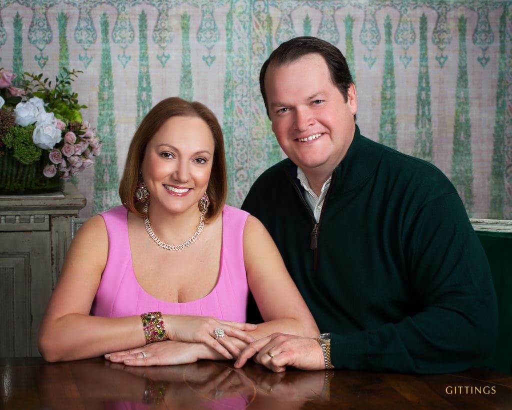 Mignon and Steve Gill (Photo by Gittings Photography and jewelry from Valobra Master Jewelers)