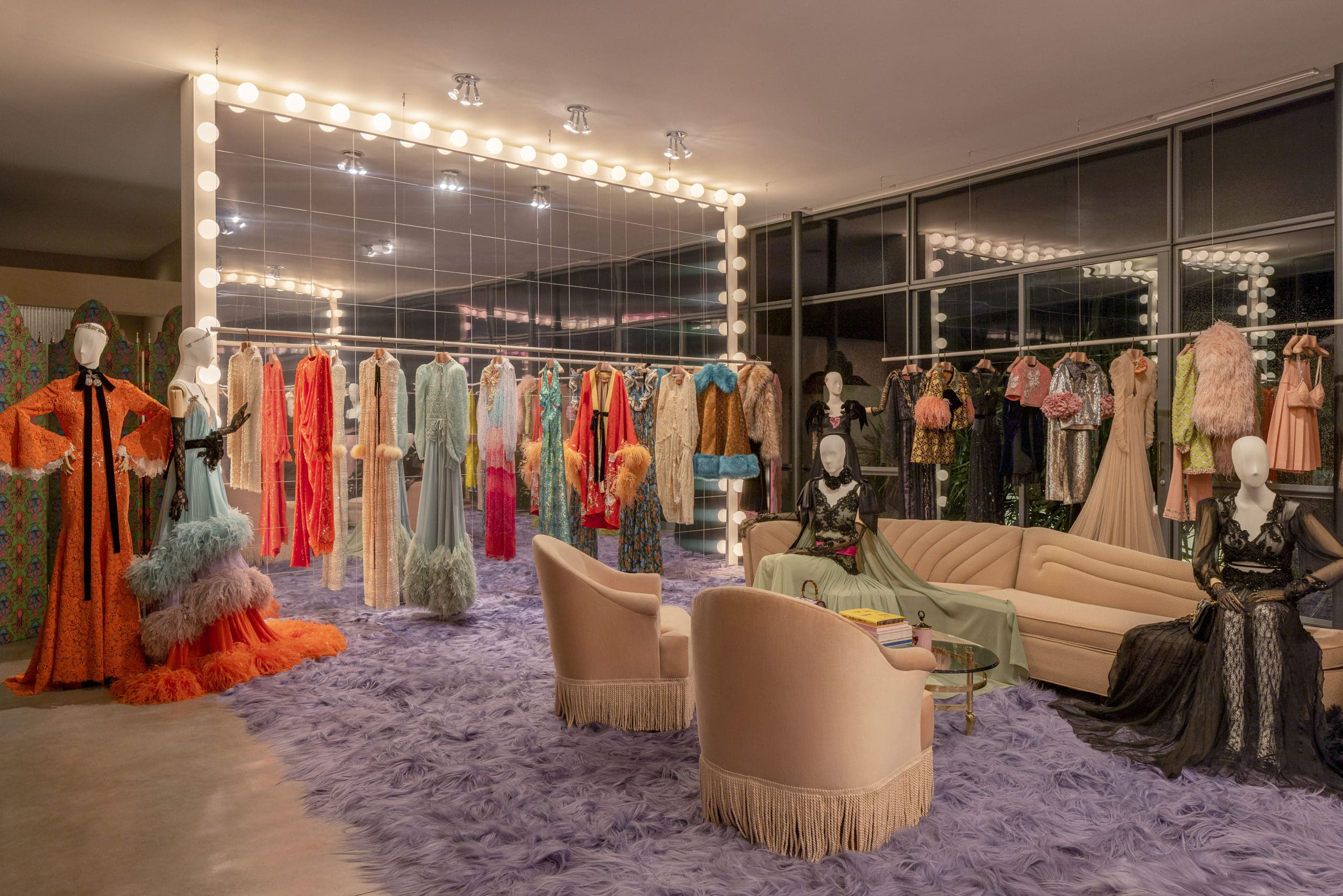 Some of the fantastical pieces from the Gucci Love Parade Collection. (Photo by Rebecca Patton)