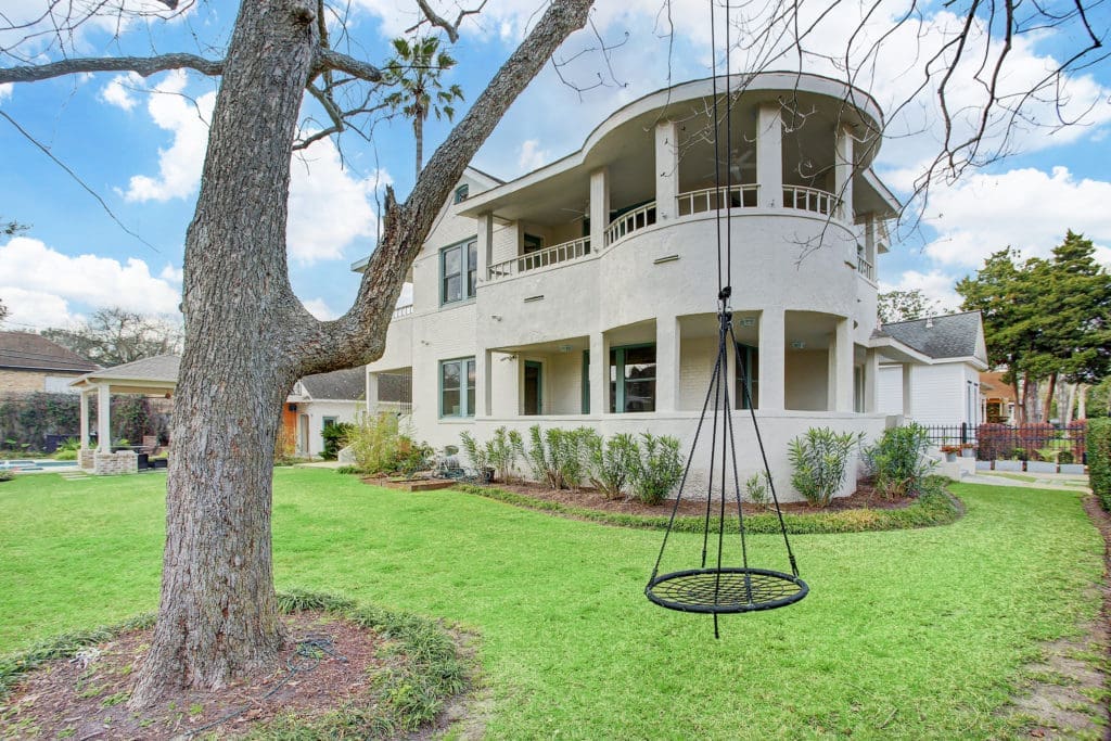 The 3,760 square foot home at 607 Harvard Street in The Heights enjoys two lots of outdoor entertaining space.  (Photo by TK Images)