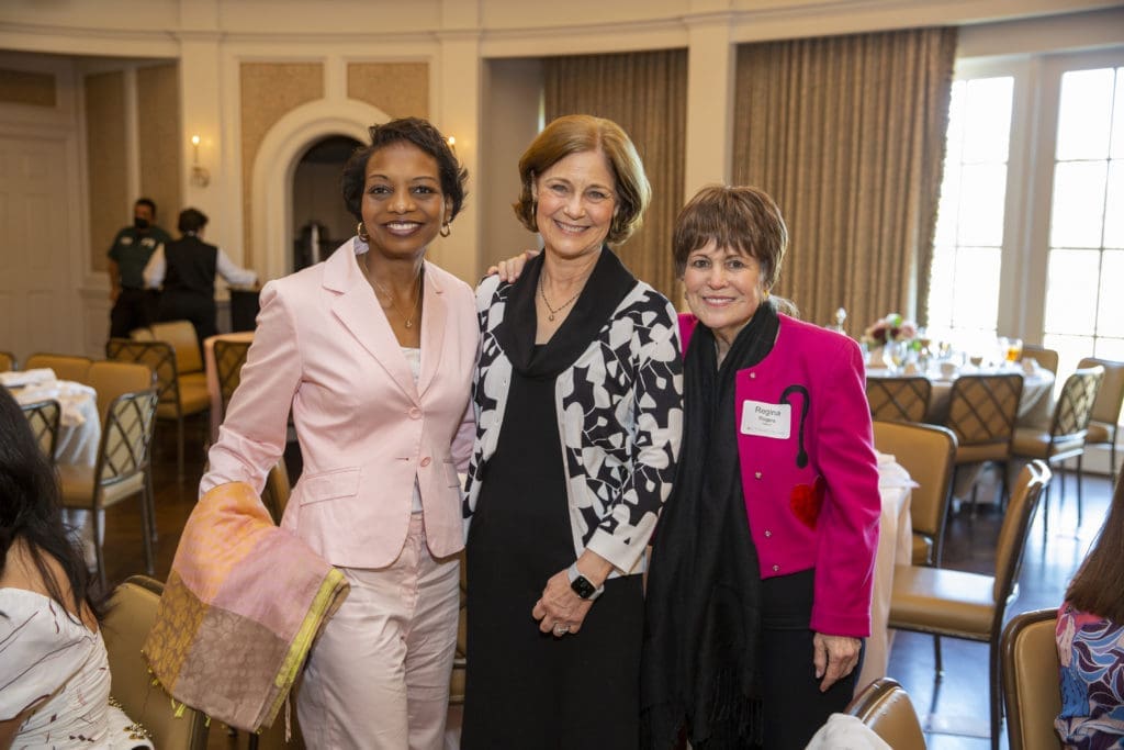 Dr. Melanie Johnson, Jeanie Frazier, Regina Rogers at The Rose luncheon