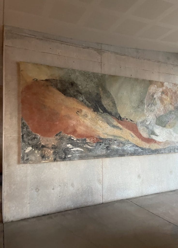 Ulrika Arnold, Amangiri's resident artist creates her breathtaking works using pigments from the rocks on the very property of Amangiri. (Photo by Georgie Miller)