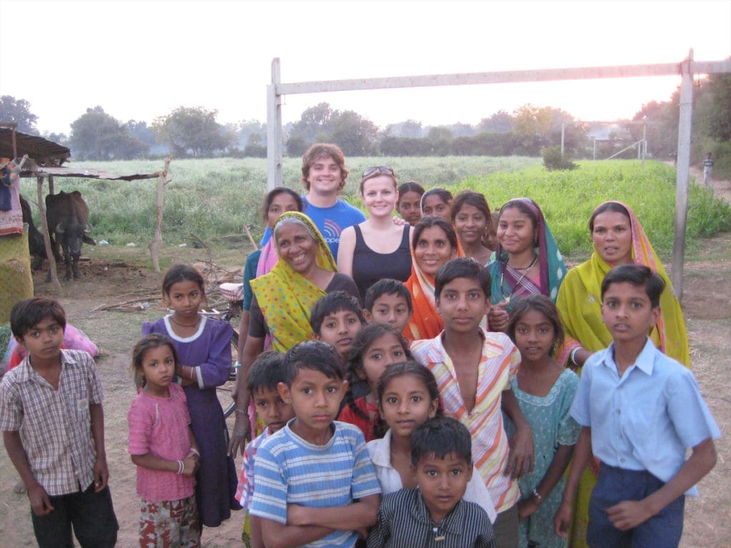 "This is us in the Indonesian countryside working on one of Jeremy’s film projects. We look like babies." - Lila Stewart 