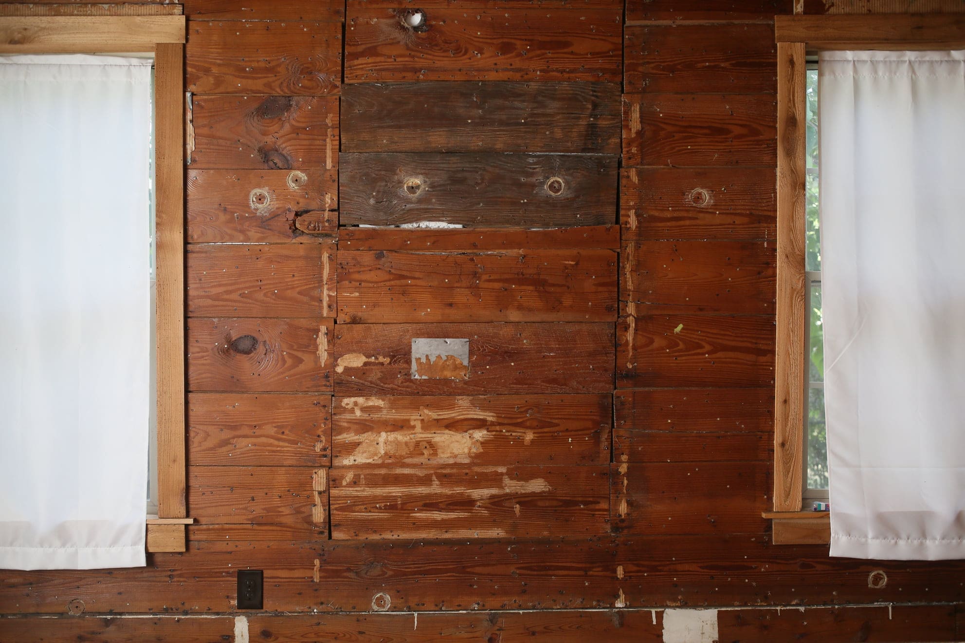 Kinfolk House interior is intentionally rough hewn.