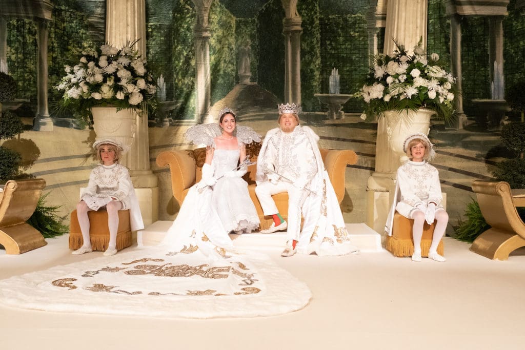 Queen of Hermes Ana Luisa Rodriguez, King of Hermes Franco Valobra at the court presentation in the Hyatt Regency New Orleans. (Photo by Daniel Ortiz)