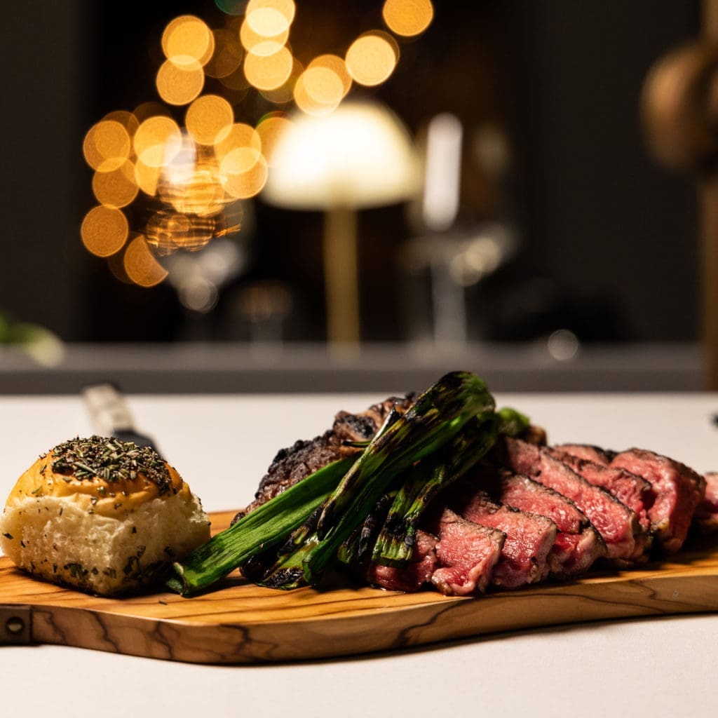 Prime steaks at Patton's include this bone-in ribeye. (Photo by Barrett Doke)