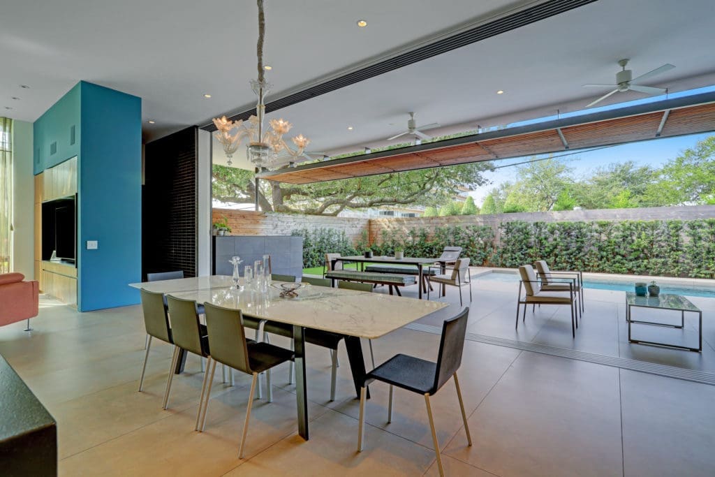 The modern dwelling at 3842 Piping Rock offers indoor/outdoor living as grand as that of anything in the Cayman Islands.  (Photo by TK Images)