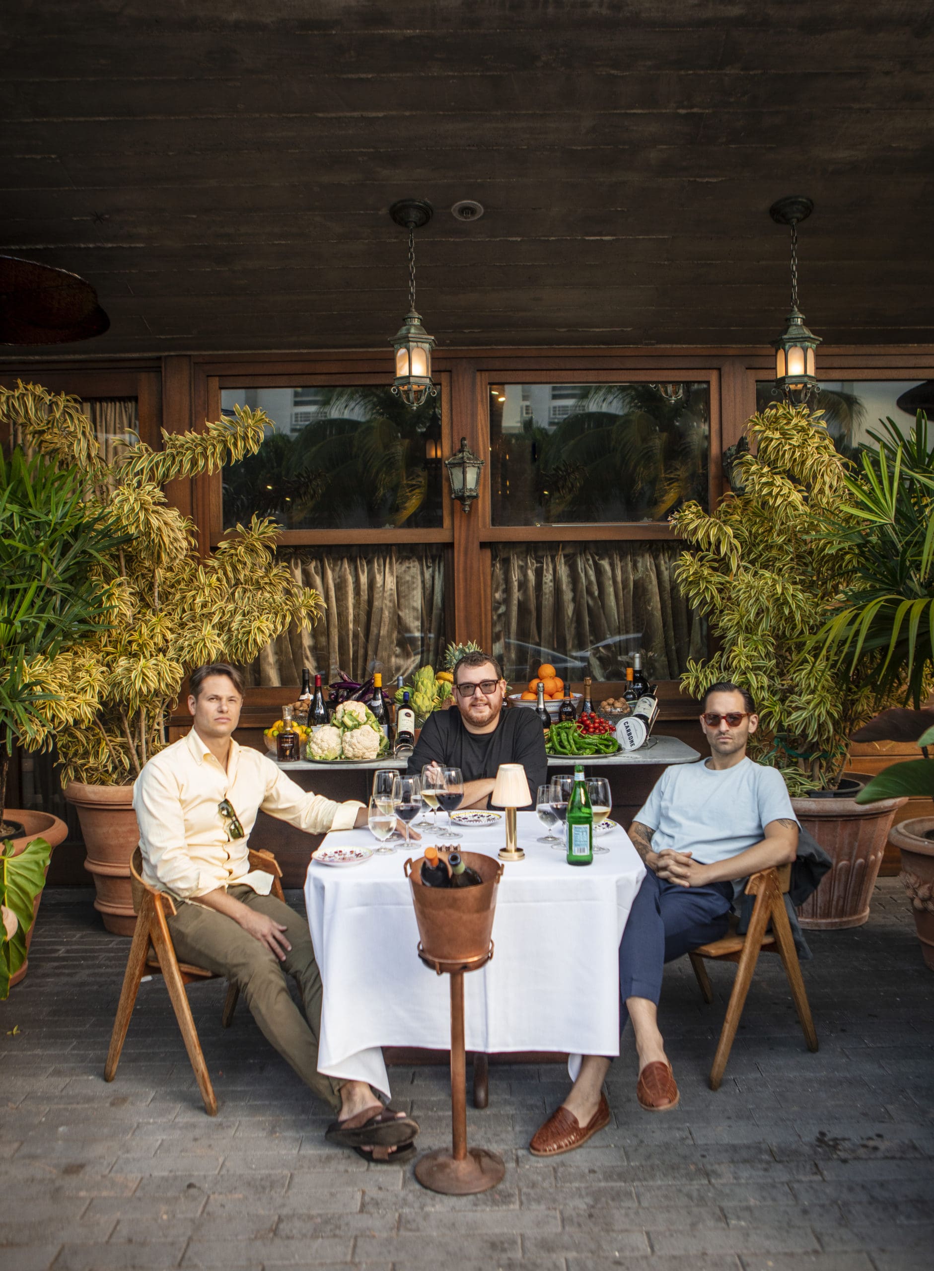 Carbone Rich Torrisi, Jeff Zalaznick, Mario Carbone at Carbone Miami Beach 2